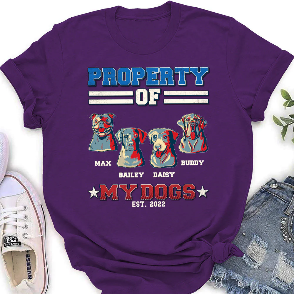 This Is Property Of - Personalized Custom DARK Women's T-shirt - Image 3