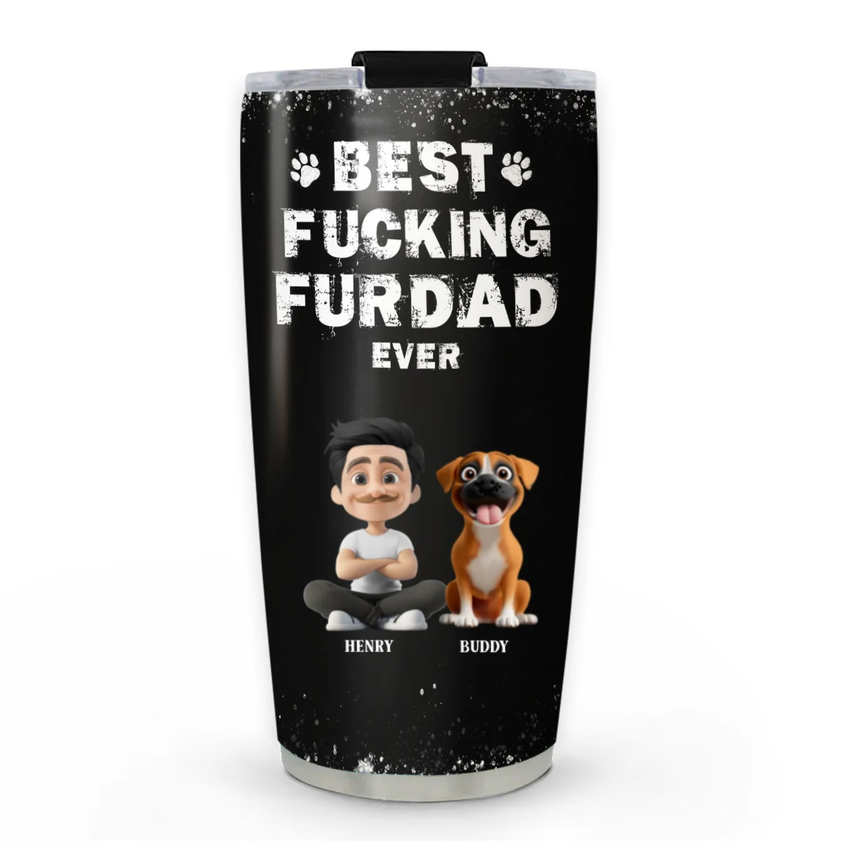This Is The Best Fur Dad - Personalized Custom Tumbler - Image 6