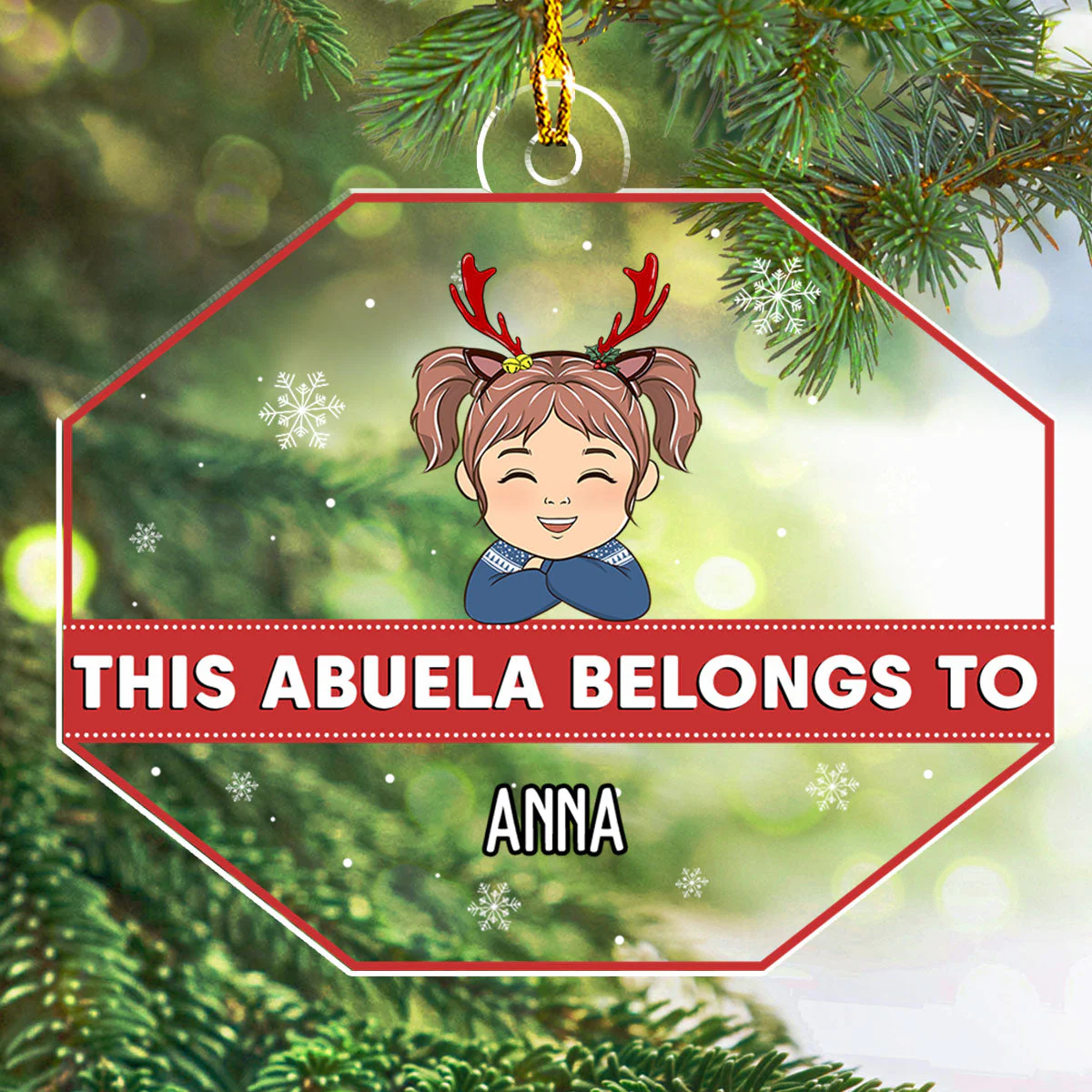 This Nana - Personalized Custom Acrylic Ornament - Image 2