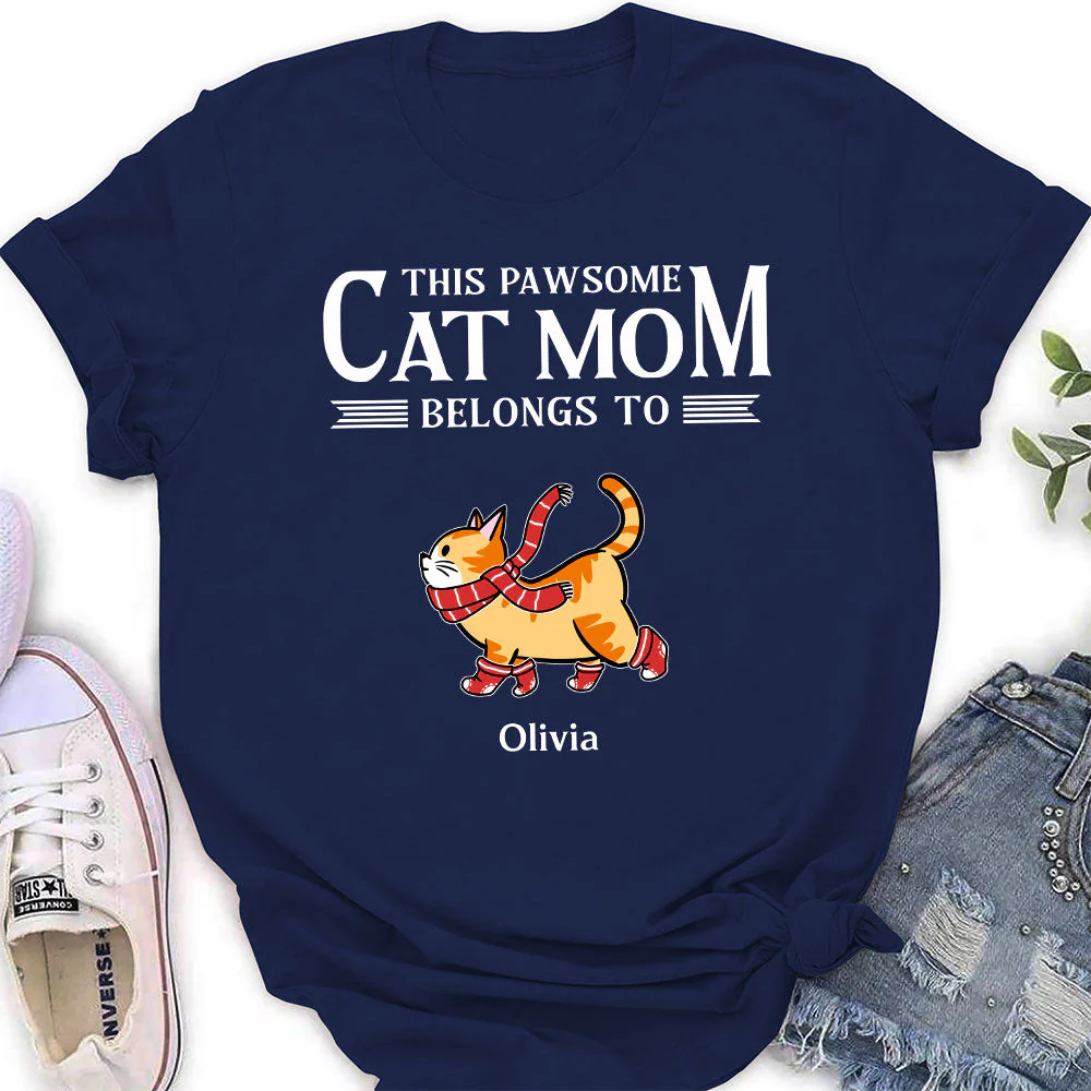 This Pawsome Dad - Personalized Custom Women's T-shirt - Image 2