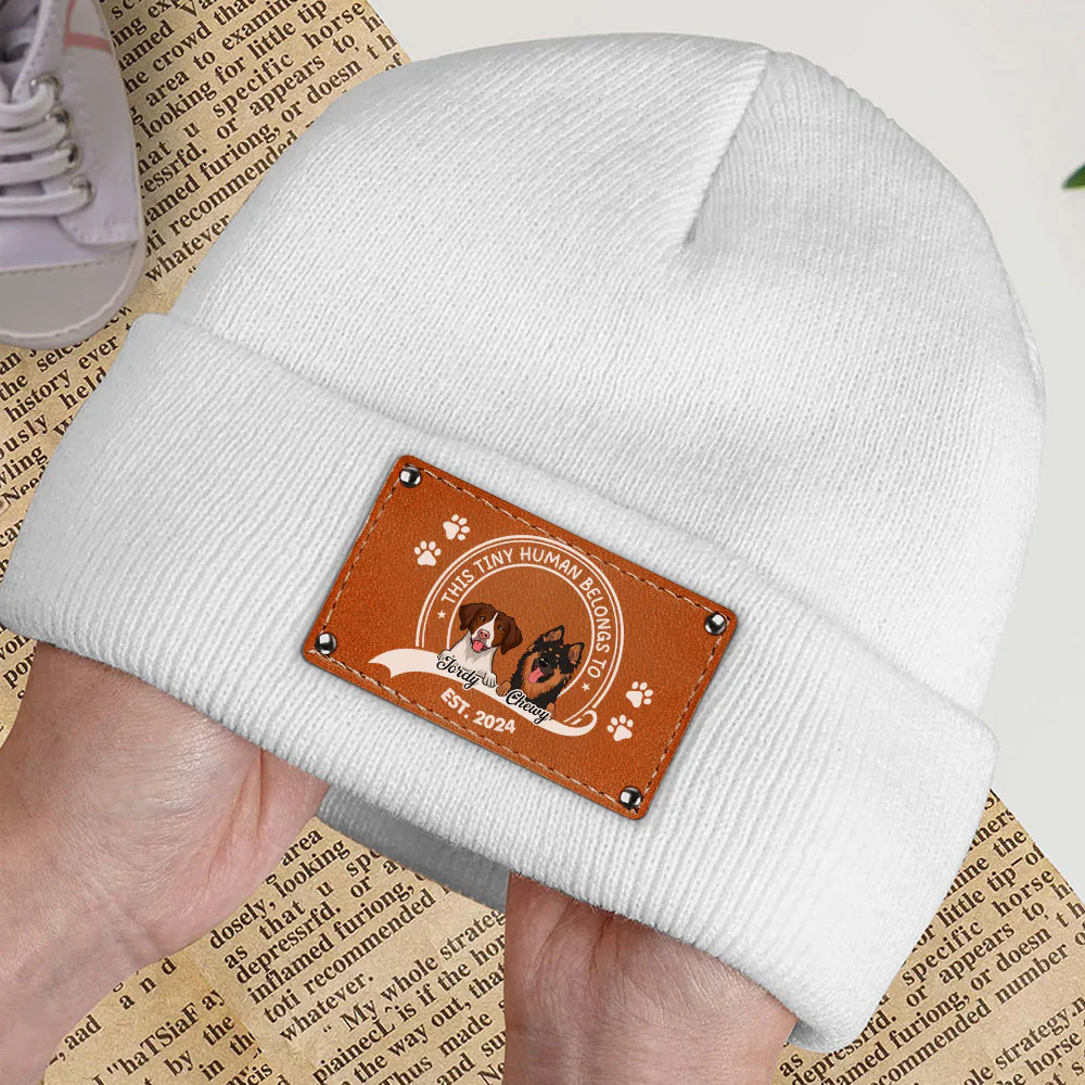 This Tiny Human Belongs To - Personalized Custom Beanie - Image 2