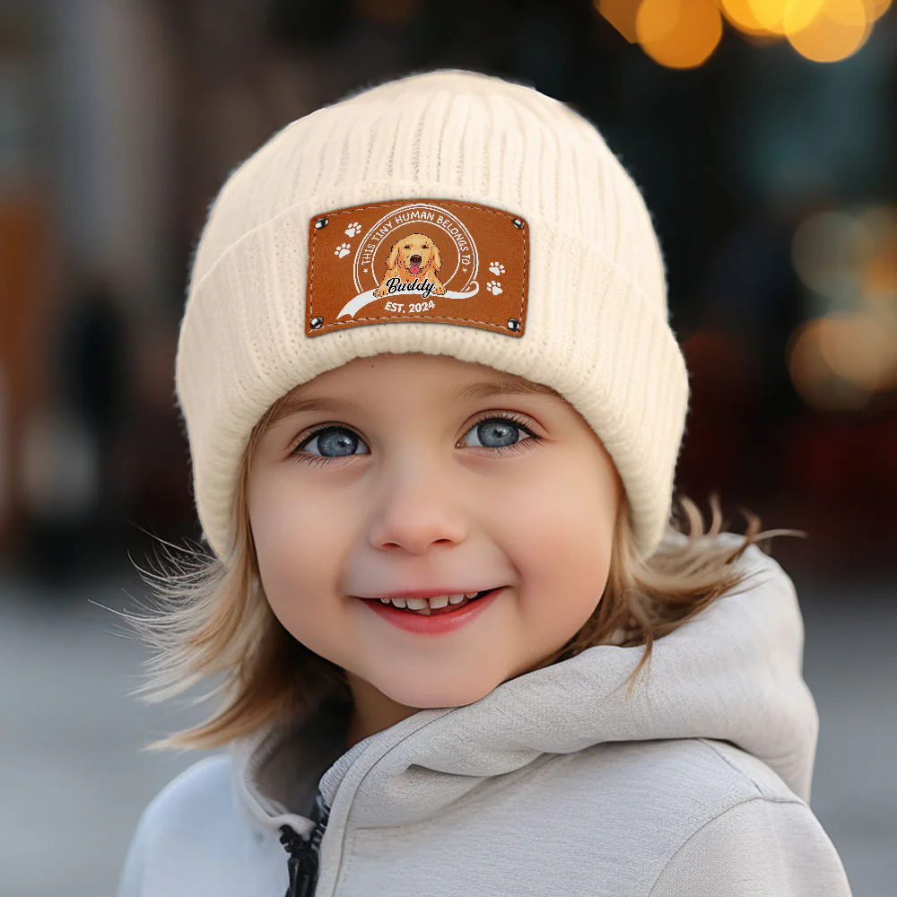This Tiny Human Belongs To - Personalized Custom Beanie - Image 3