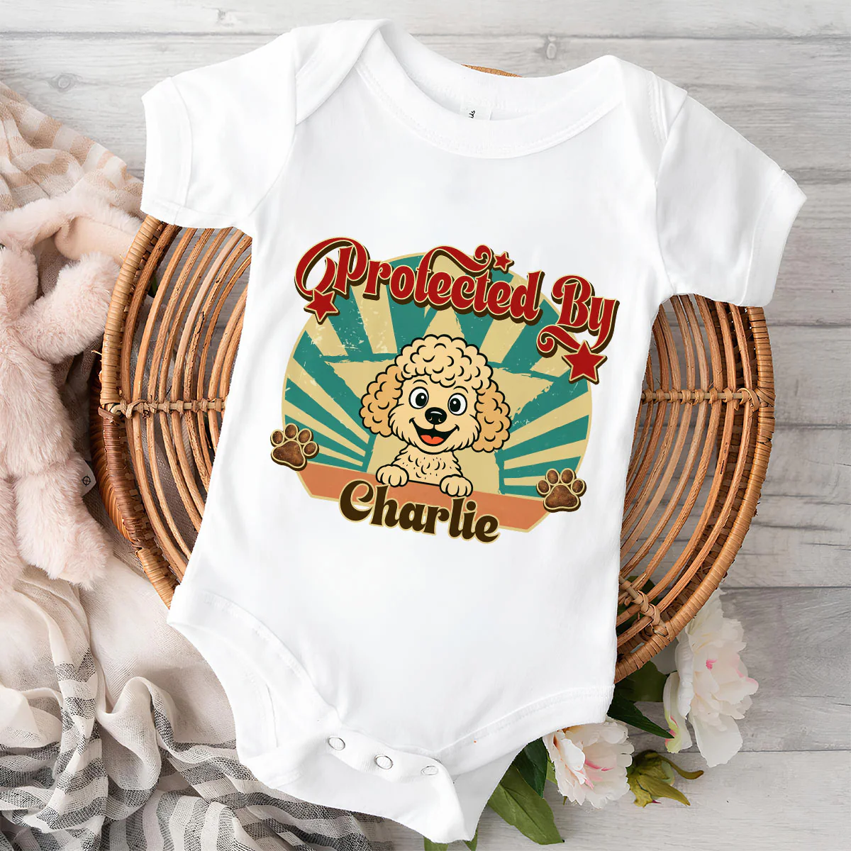 This Tiny Human Is Mine - Personalized Custom Baby Onesie - Image 2