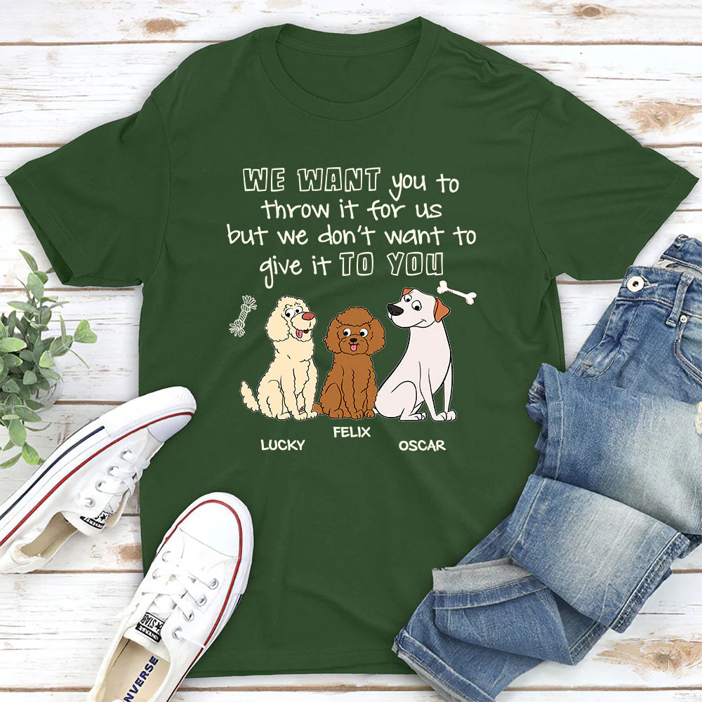Throw It For Me - Personalized Custom Unisex T-shirt - Image 5