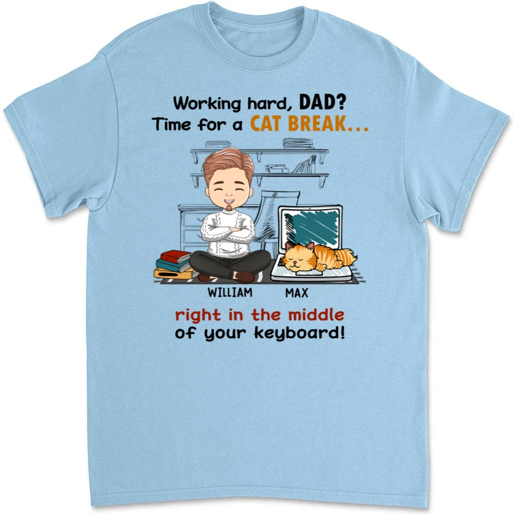 Time For Cat Break - Personalized Custom Unisex T-shirt - Image 7