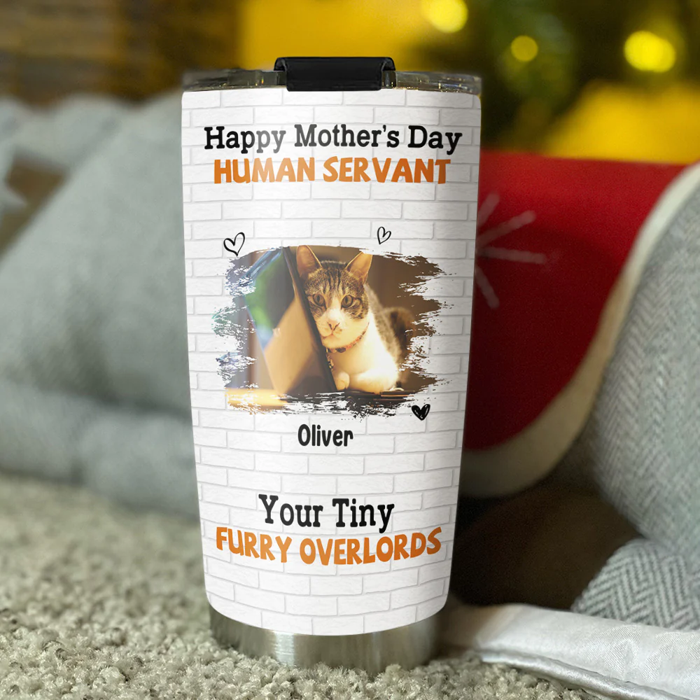 Tiny Cat Overlord Photo - Personalized Custom Tumbler