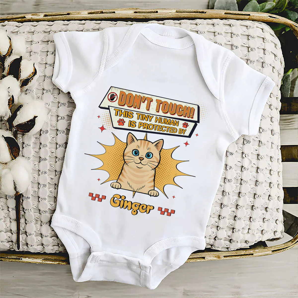 Tiny Human Cat Version - Personalized Custom Baby Onesie - Image 4