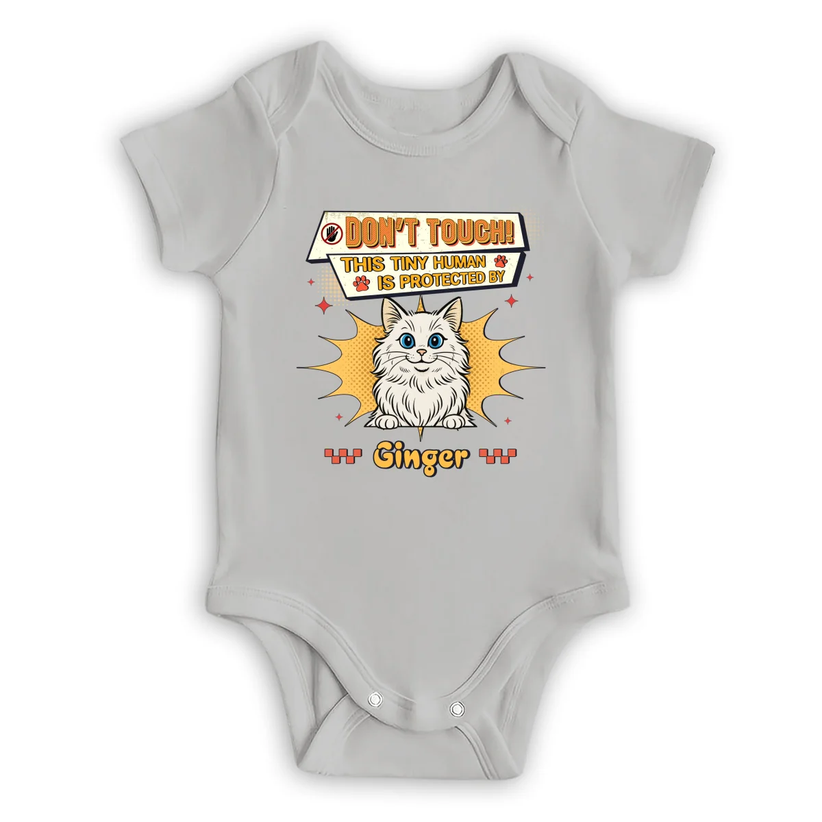 Tiny Human Cat Version - Personalized Custom Baby Onesie - Image 7