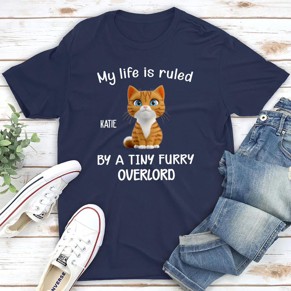 Tiny Overlords Chunky Cat - Personalized Custom Unisex T-shirt - Image 2