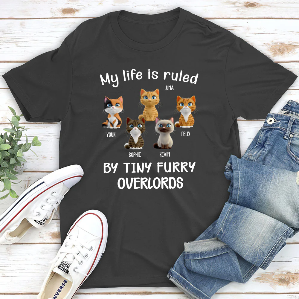 Tiny Overlords Chunky Cat - Personalized Custom Unisex T-shirt - Image 4