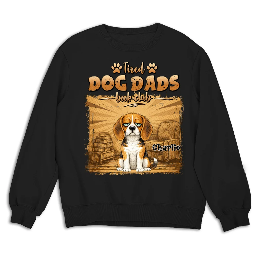 Tired Dog Moms Book Club - Personalized Custom Sweatshirt - Image 3