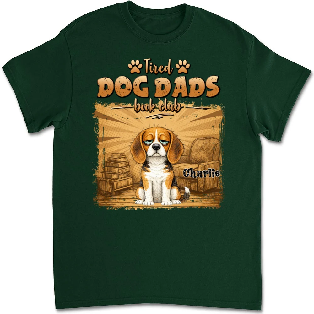 Tired Dog Moms Book Club - Personalized Custom Unisex T-Shirt - Image 8