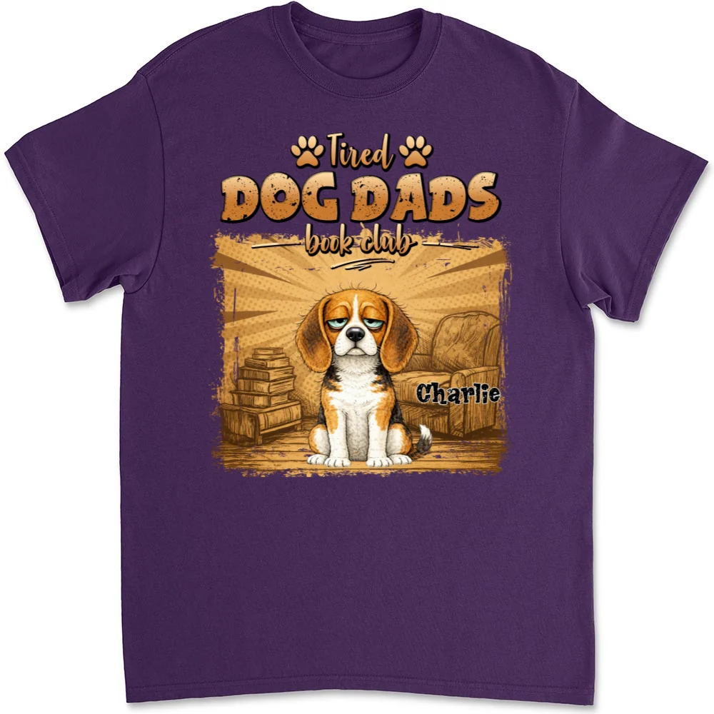 Tired Dog Moms Book Club - Personalized Custom Unisex T-Shirt - Image 9
