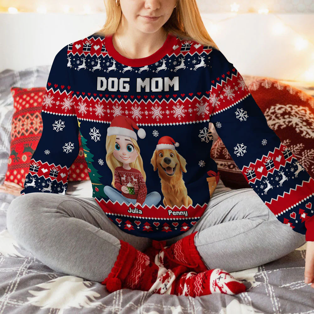 Tis The Season - Personalized Custom All-Over-Print Sweatshirt - Image 5
