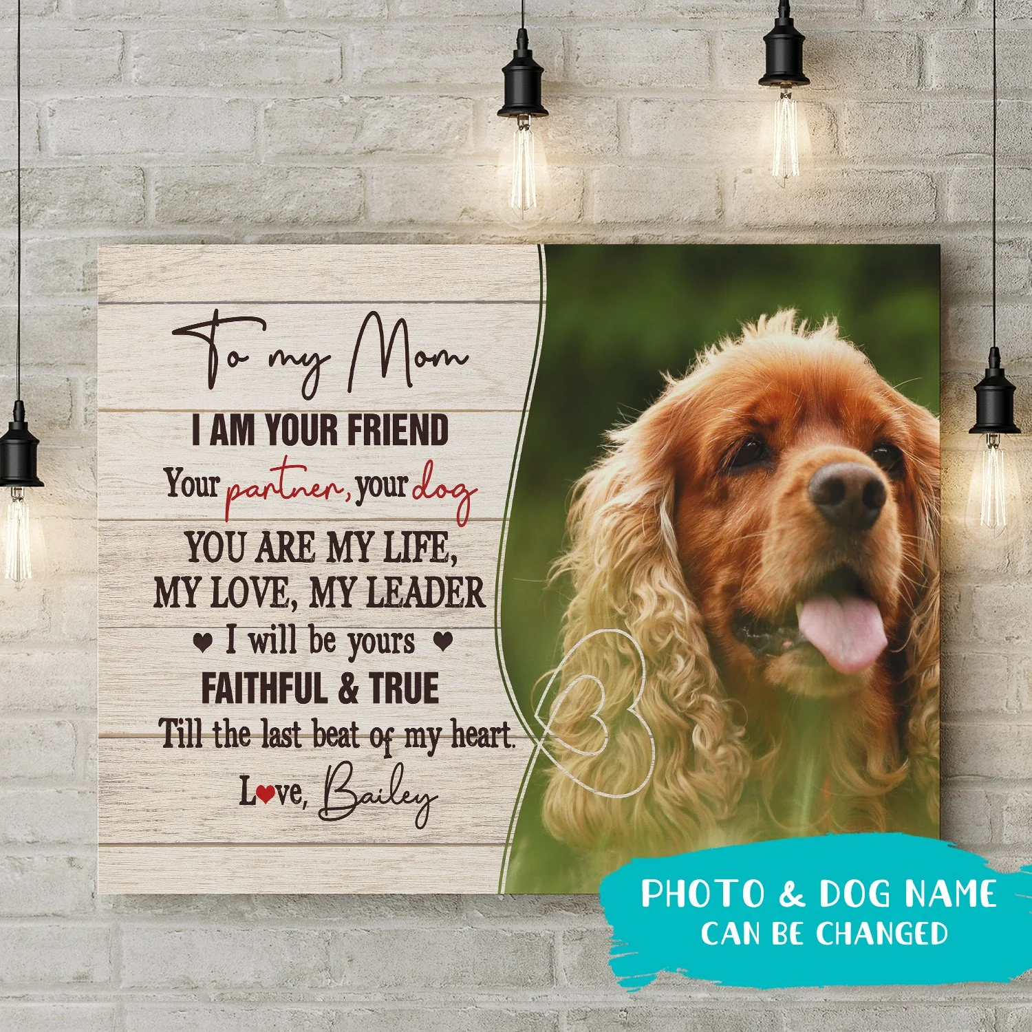 To My Dog Mom - Personalized Photo Custom Canvas - Gifts For Dog Lovers - Image 2