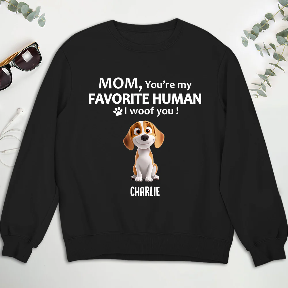 To My Favorite Human Cartoon - Personalized Custom Sweatshirt - Image 2
