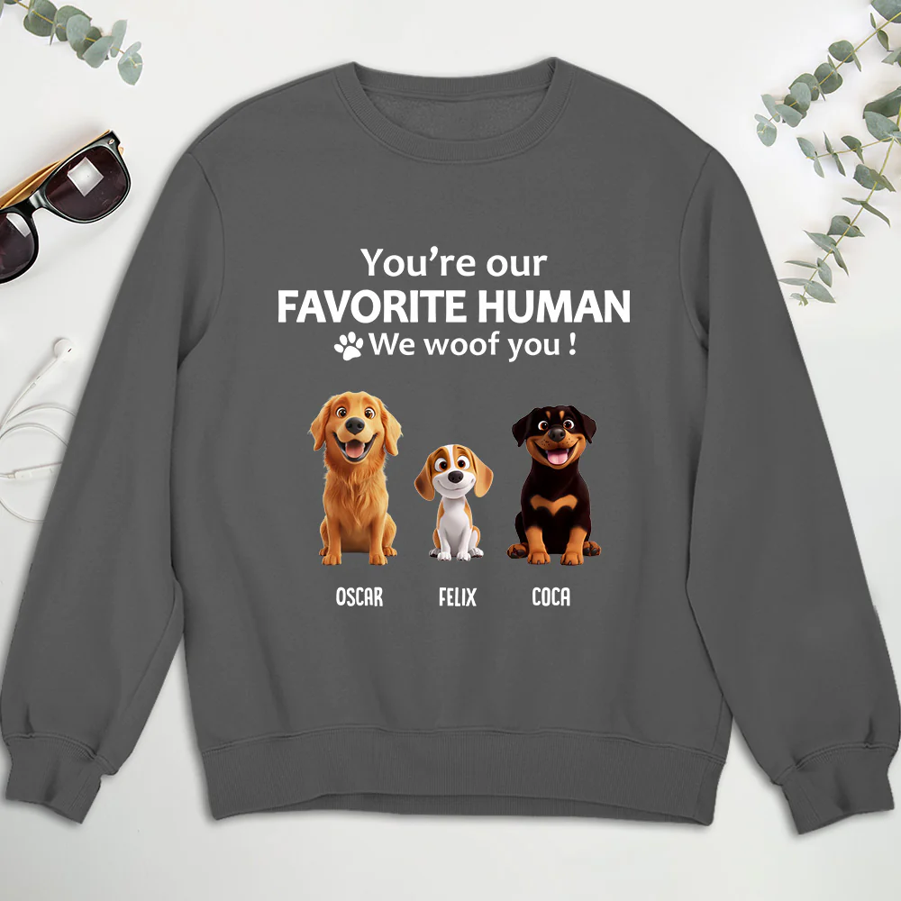 To My Favorite Human Cartoon - Personalized Custom Sweatshirt - Image 5
