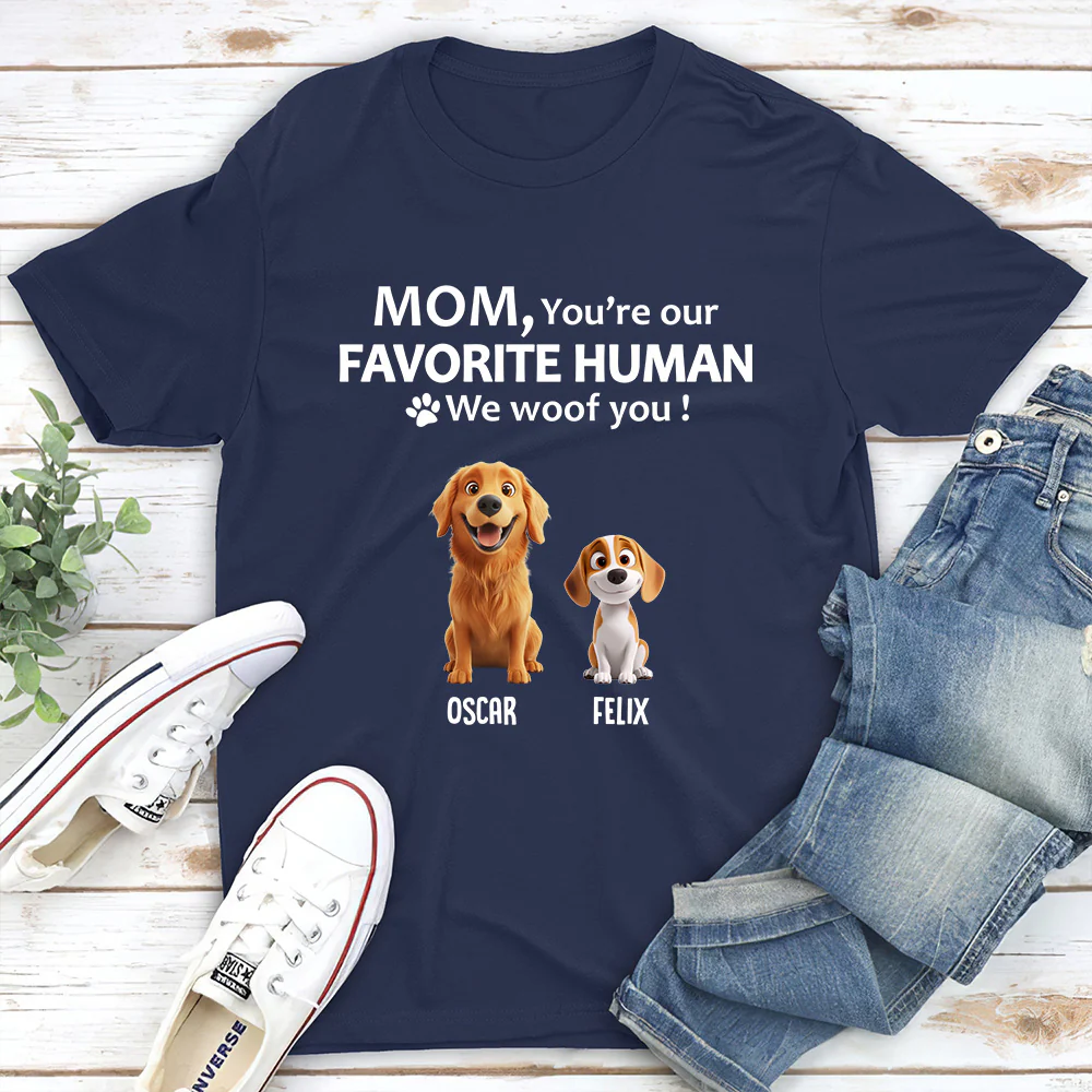 To My Favorite Human Cartoon - Personalized Custom Unisex T-Shirt - Image 3