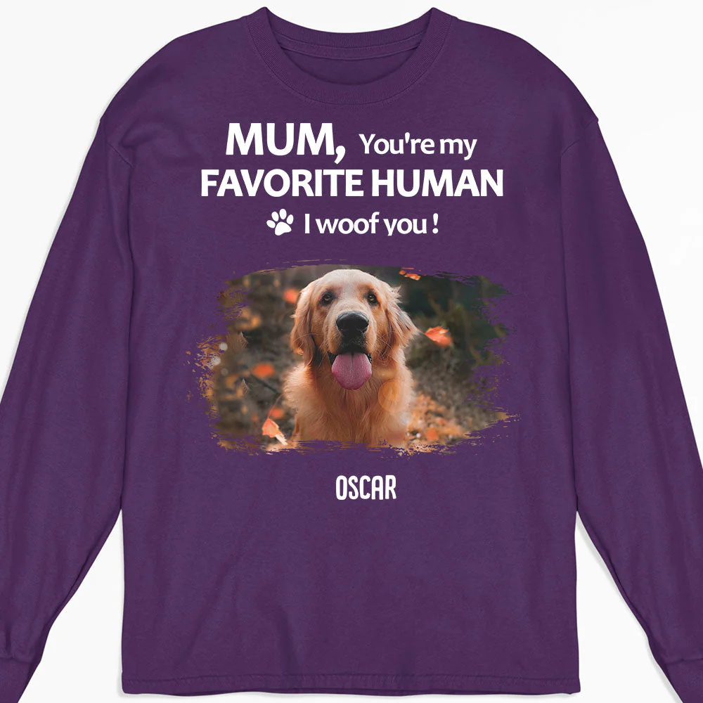 To My Favorite Human Photo - Personalized Custom Long Sleeve T-shirt - Image 3
