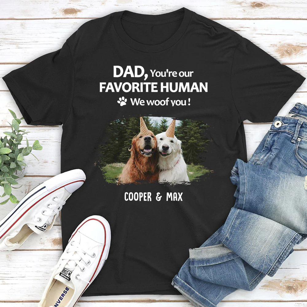 To My Favorite Human Photo - Personalized Custom Unisex T-shirt - Image 3