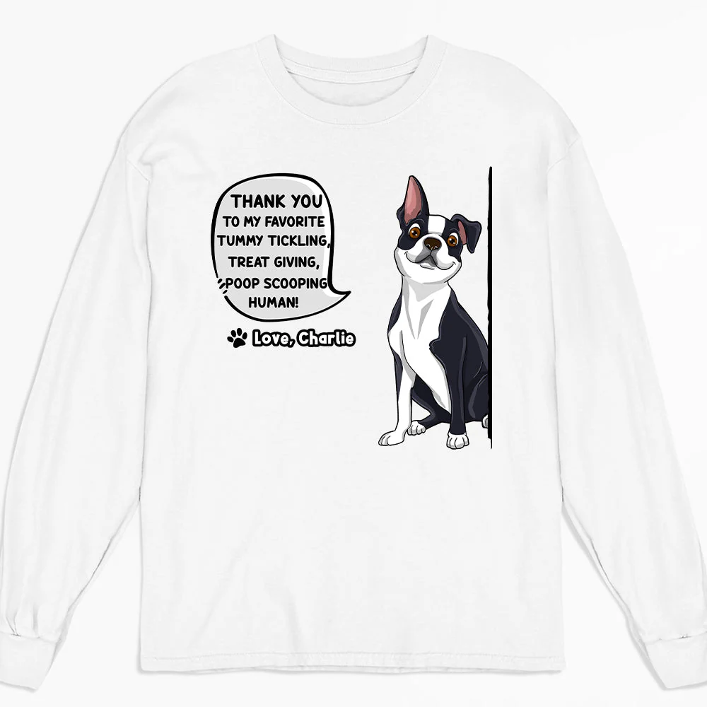 To My Human- Personalized Custom Long Sleeve T-shirt