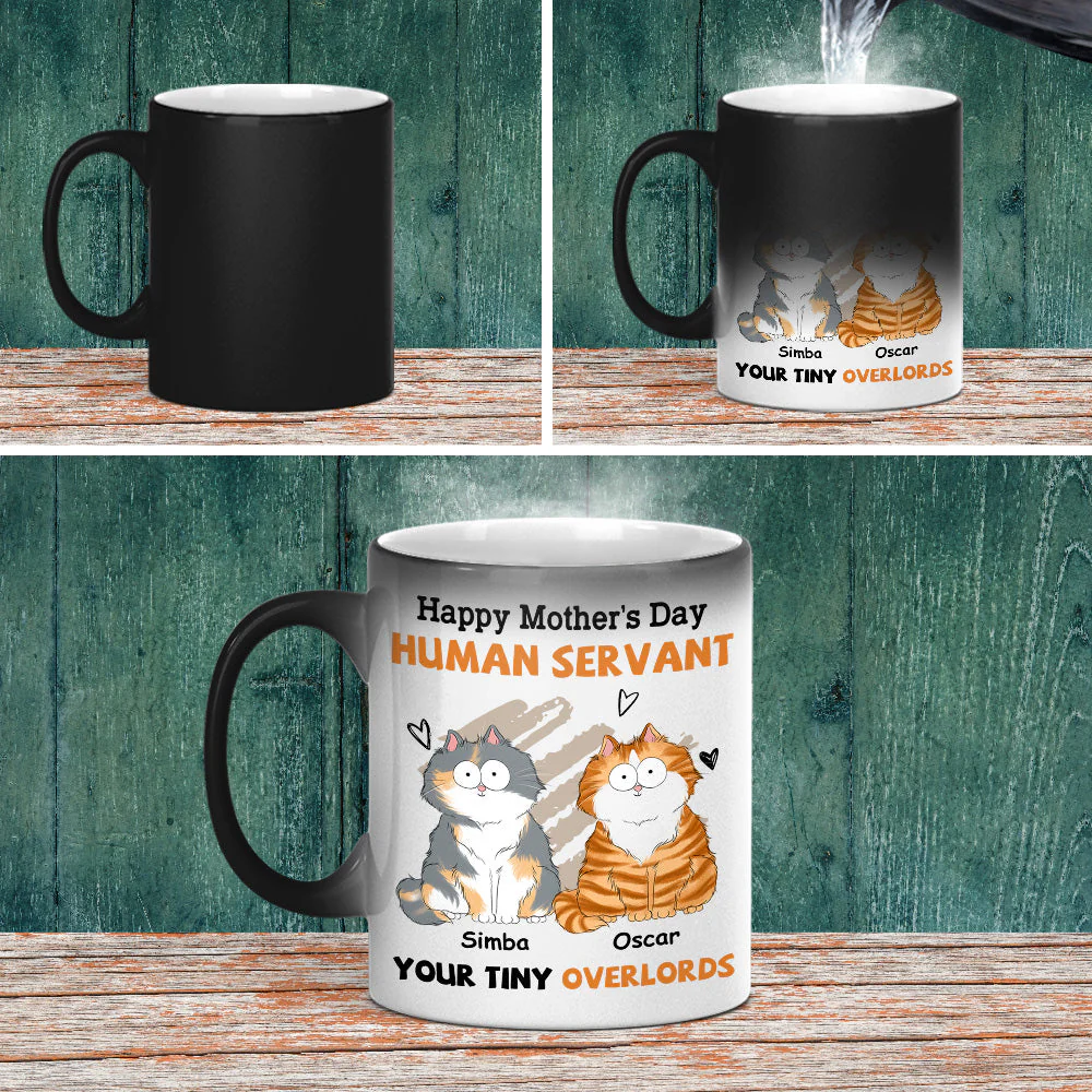 To My Human Servant Mom - Personalized Custom Color Changing Mug - Image 3