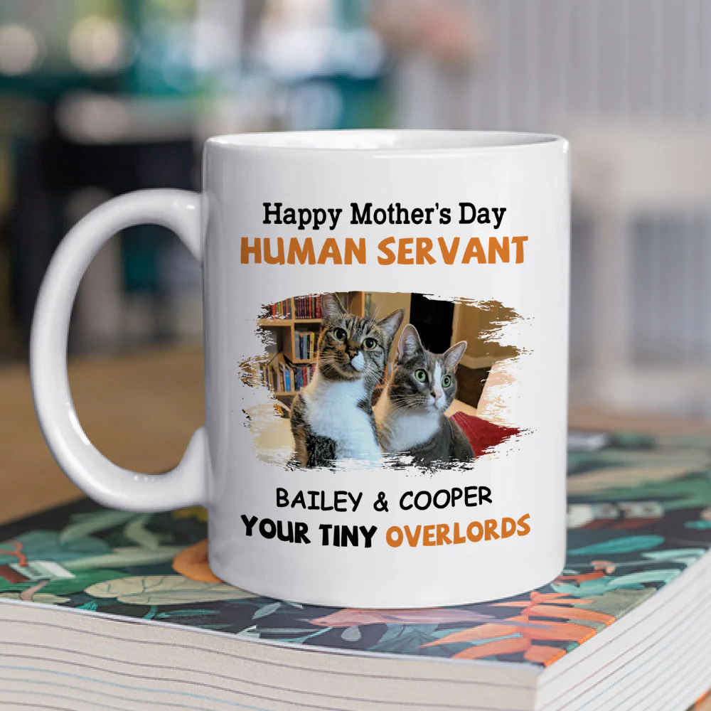 To My Human Servant Mom Photo - Personalized Custom Coffee Mug - Image 2