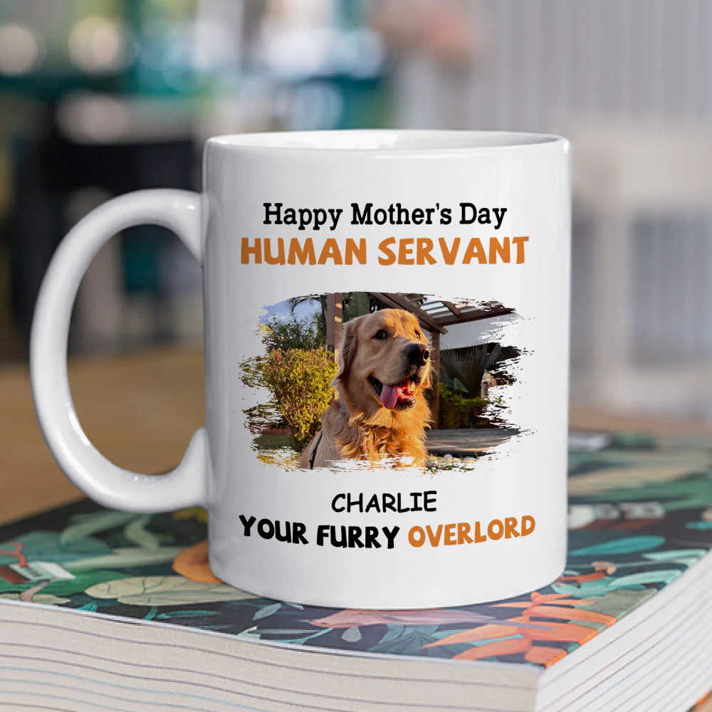To My Human Servant Mom Photo - Personalized Custom Coffee Mug - Image 4