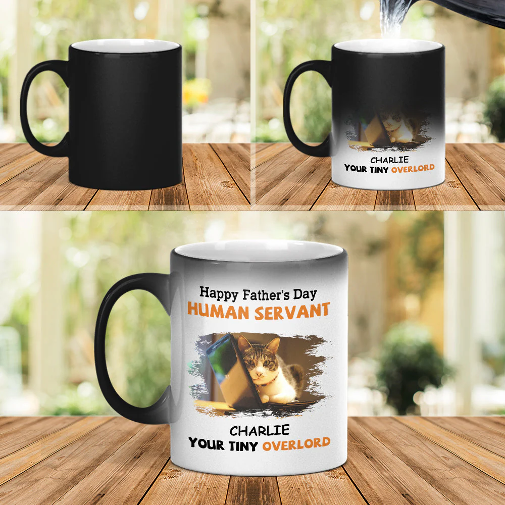 To My Human Servant - Personalized Custom Color Changing Mug - Image 4