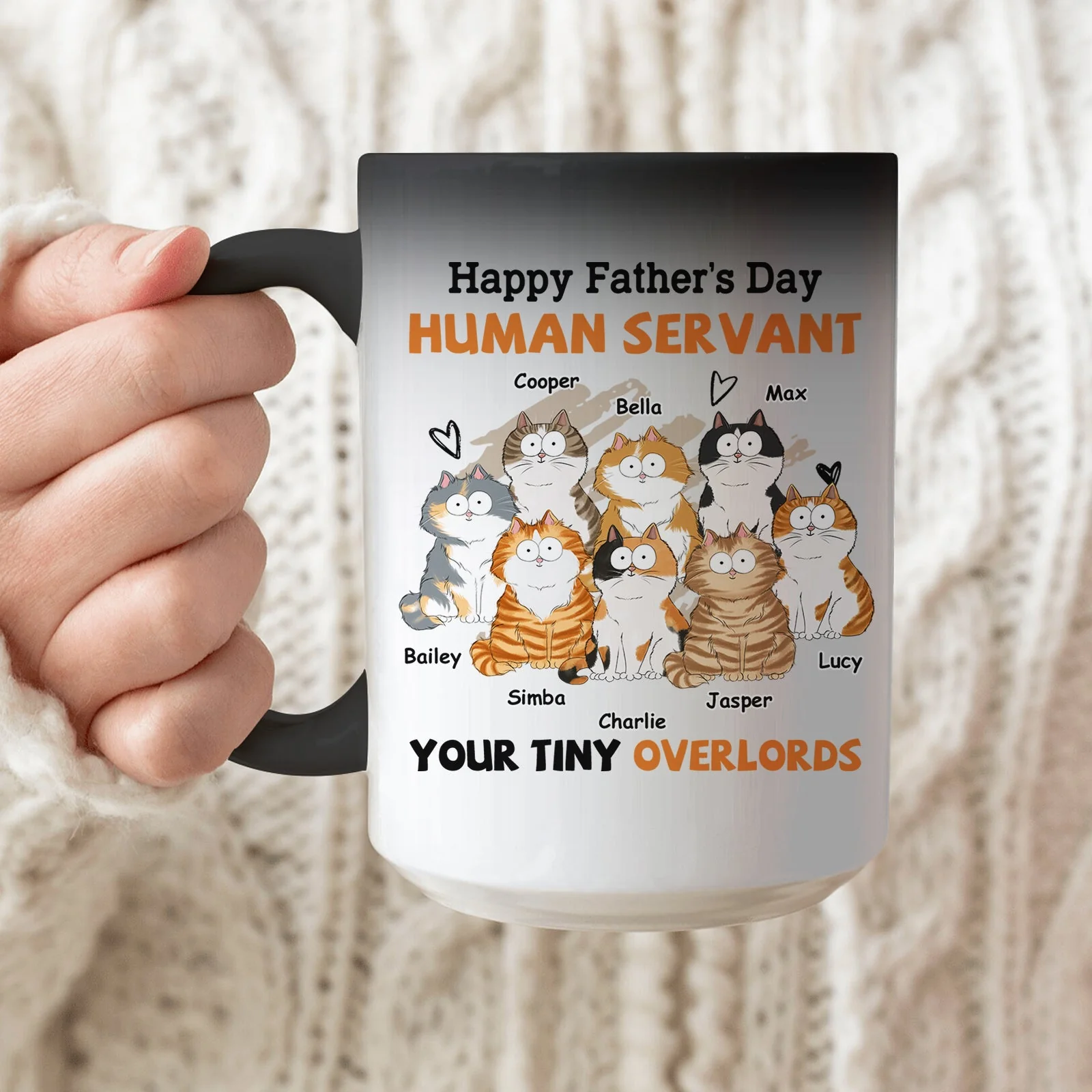 To My Human Servant - Personalized Custom Color Changing Mug - Image 5