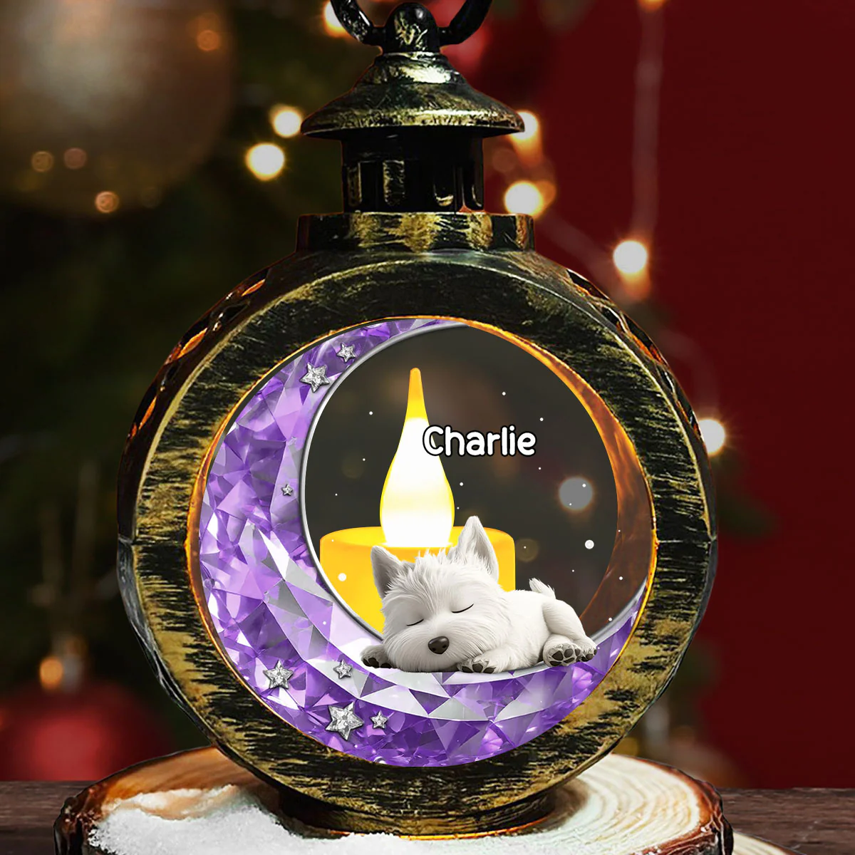 To The Moon And Back - Personalized Custom 3D Effect Christmas Lantern