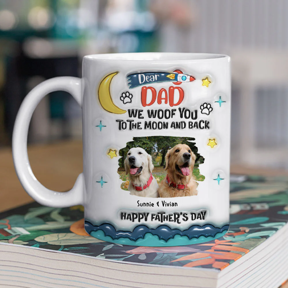 To The Moon And Back Photo - Personalized Custom 3D Inflated Effect Mug - Image 2