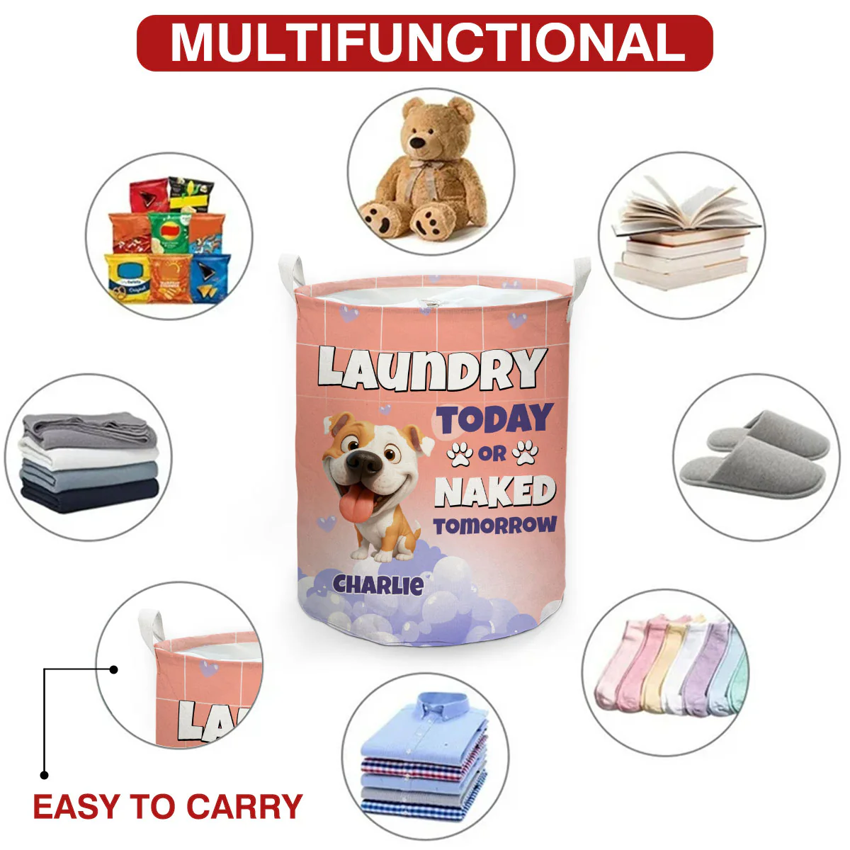 Today Or Not - Personalized Custom Laundry Basket - Image 6