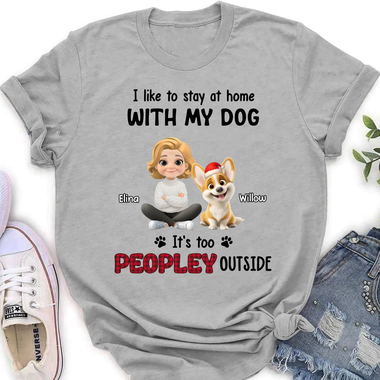 Too Peopley Outside - Personalized Custom Women's T-Shirt - Image 6