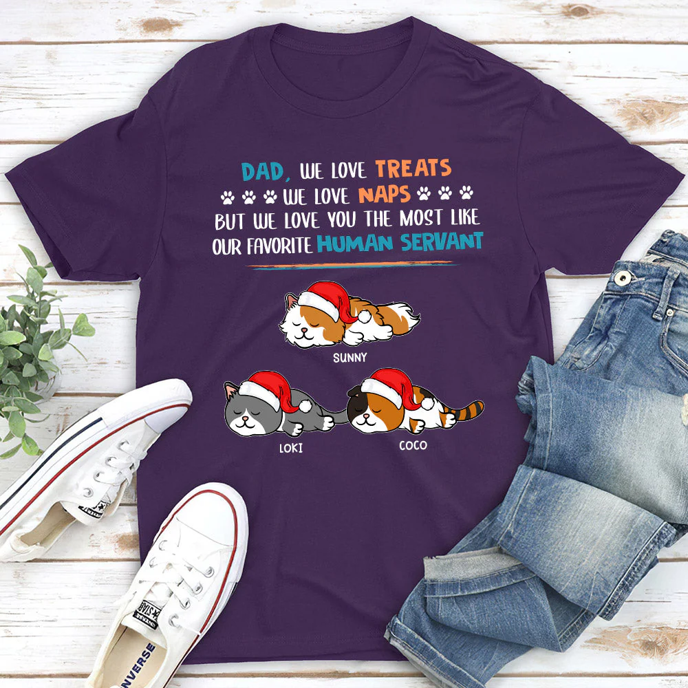 Treats Naps Servant - Personalized Custom Unisex T-shirt - Image 3