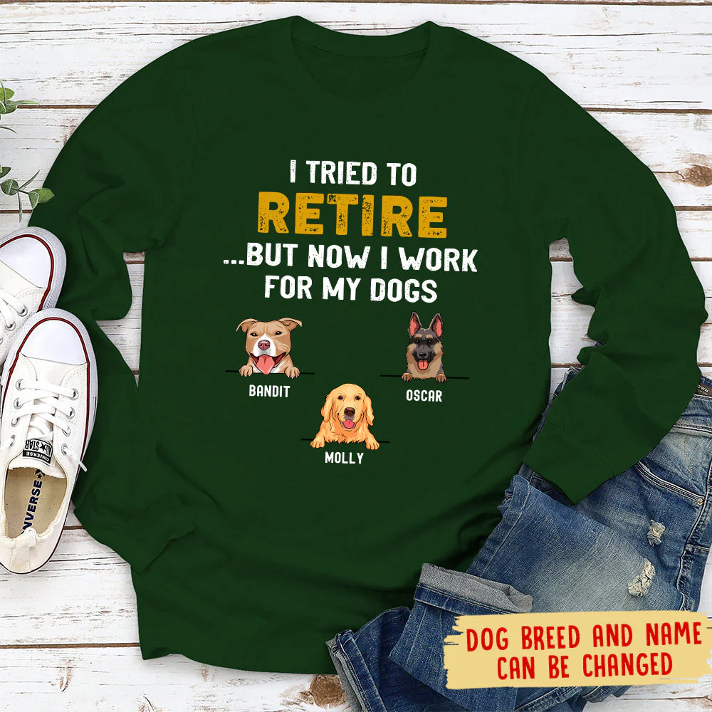Tried To Retire - Personalized Custom Long Sleeve T-shirt - Image 3