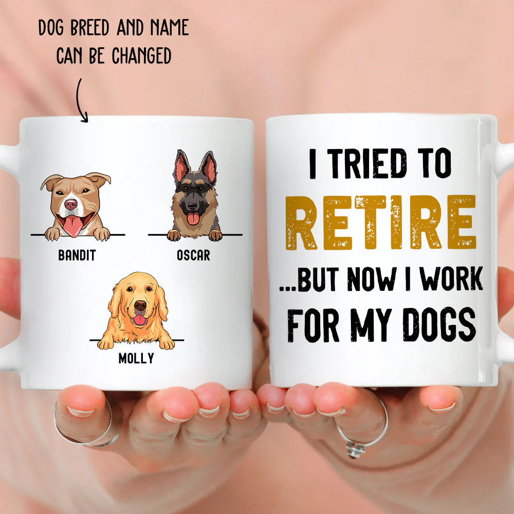 Tried To Retire - Personalized Custom White Coffee Mug