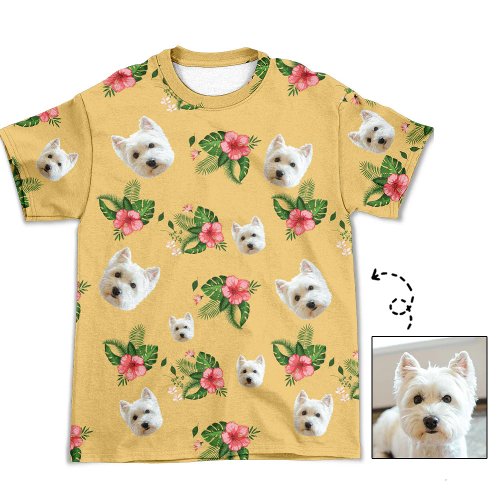 Yellow Dog Pattern - Personalized Custom All-over-print T-shirt