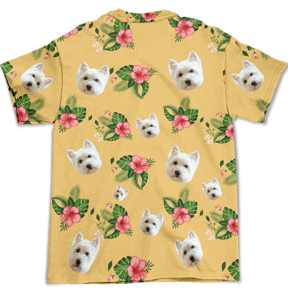 Yellow Dog Pattern - Personalized Custom All-over-print T-shirt - Image 2