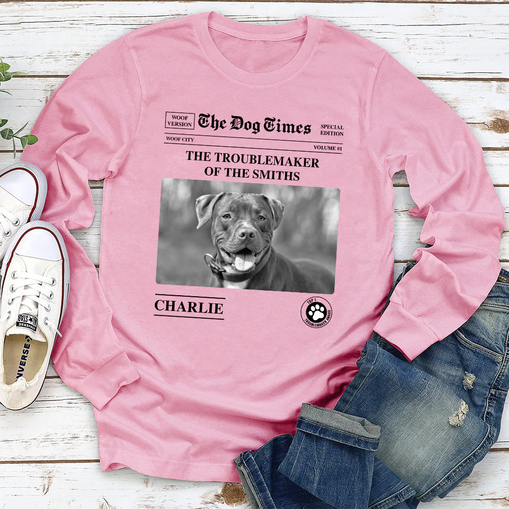 Troublemaker - Personalized Custom Long Sleeve T-shirt - Image 3