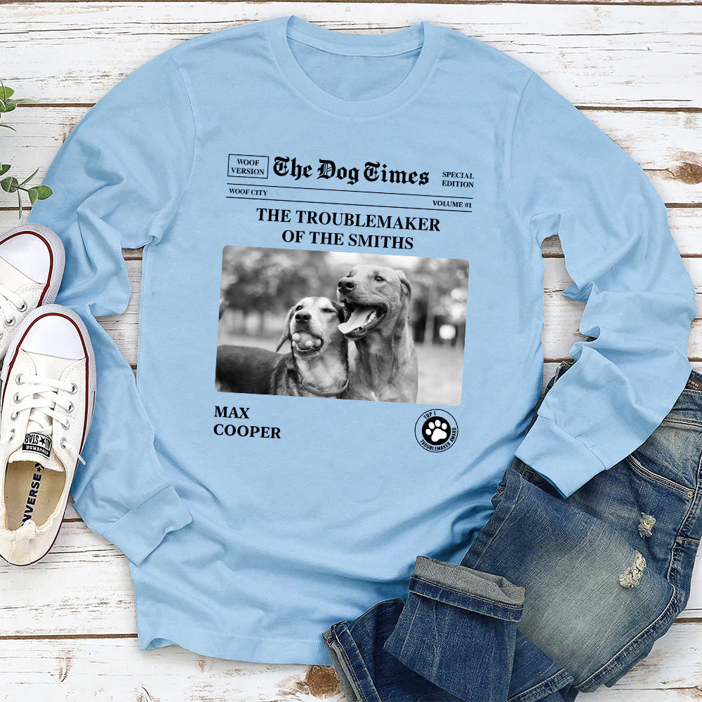 Troublemaker - Personalized Custom Long Sleeve T-shirt - Image 4