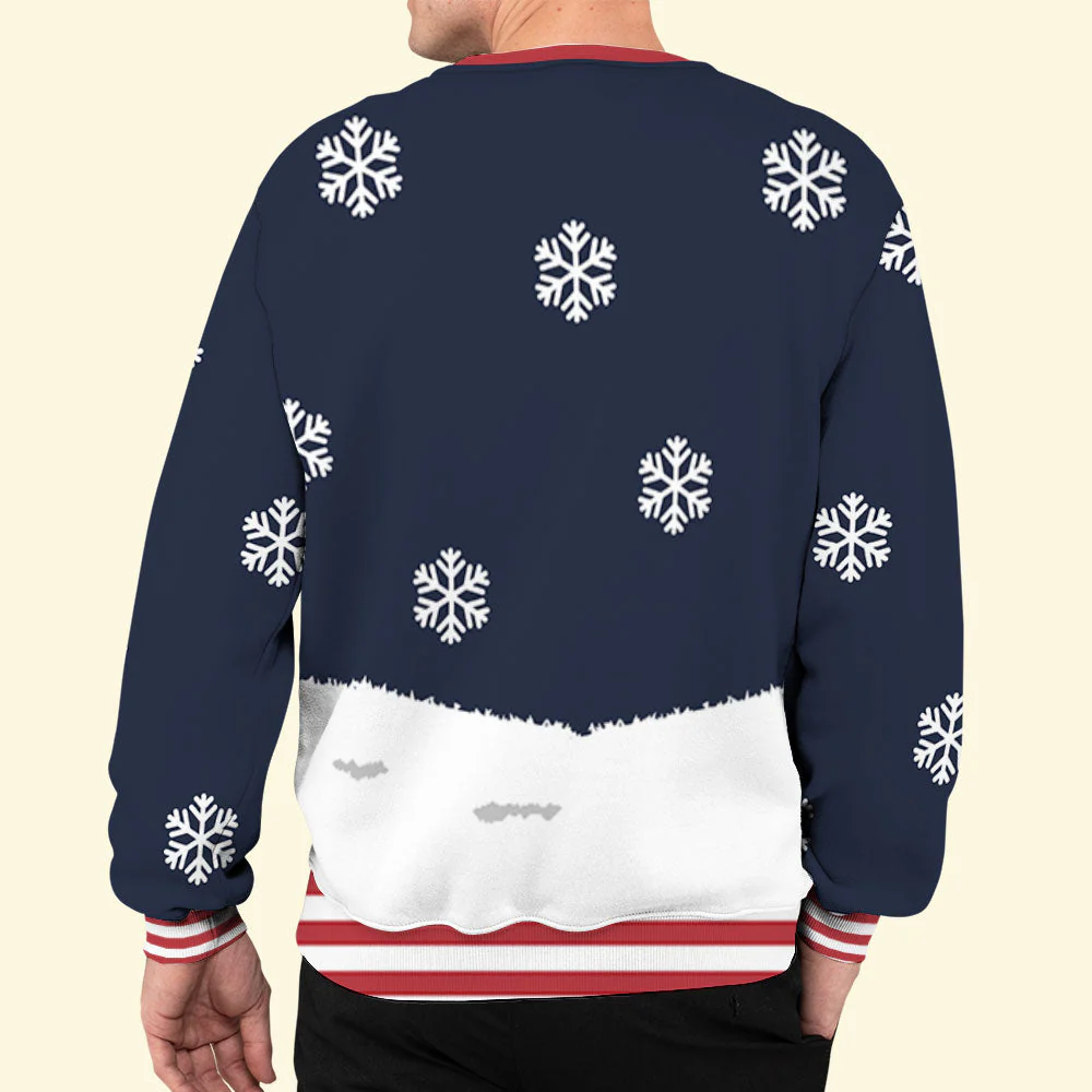 Ugly Christmas Sweatshirt - Personalized Custom All-Over-Print Sweatshirt - Image 2