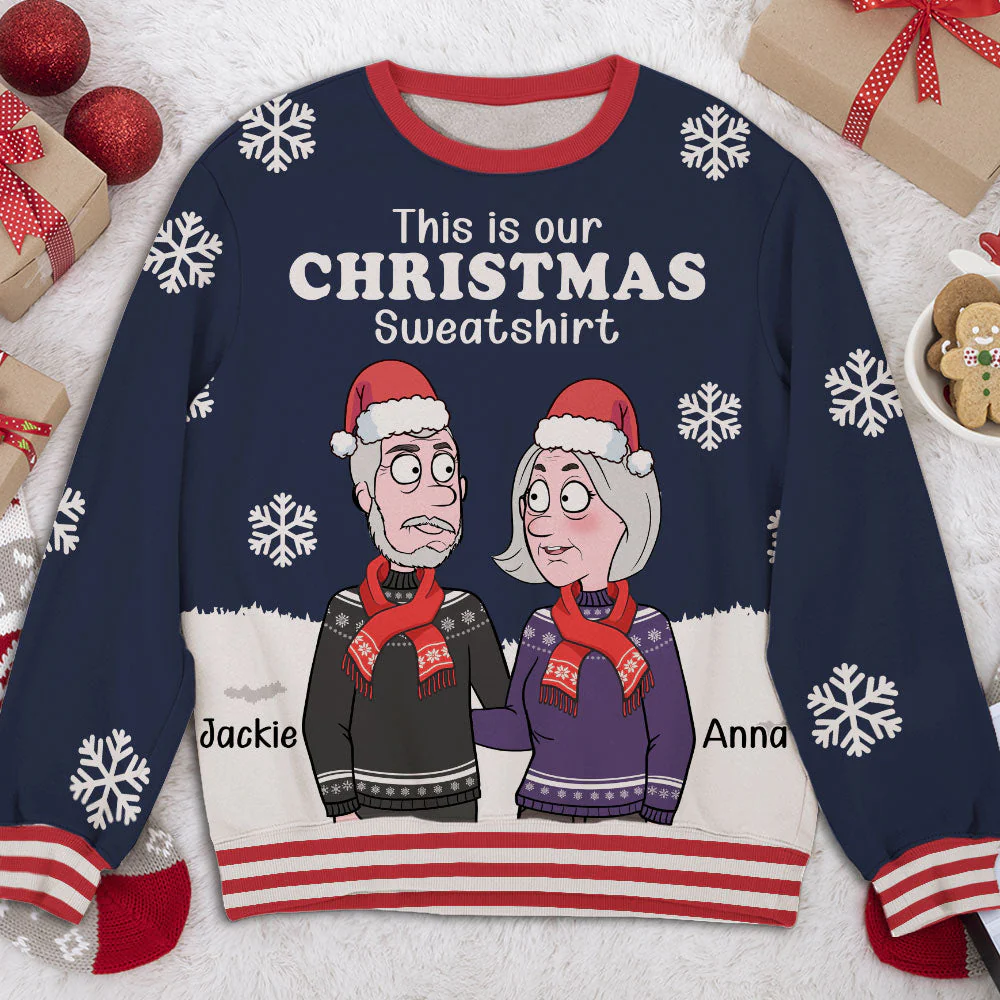 Ugly Christmas Sweatshirt - Personalized Custom All-Over-Print Sweatshirt - Image 5