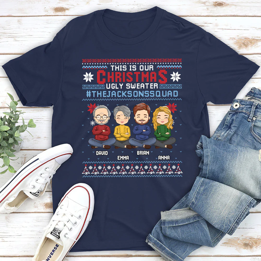 Ugly Sweater - Personalized Custom Unisex T-shirt - Image 2