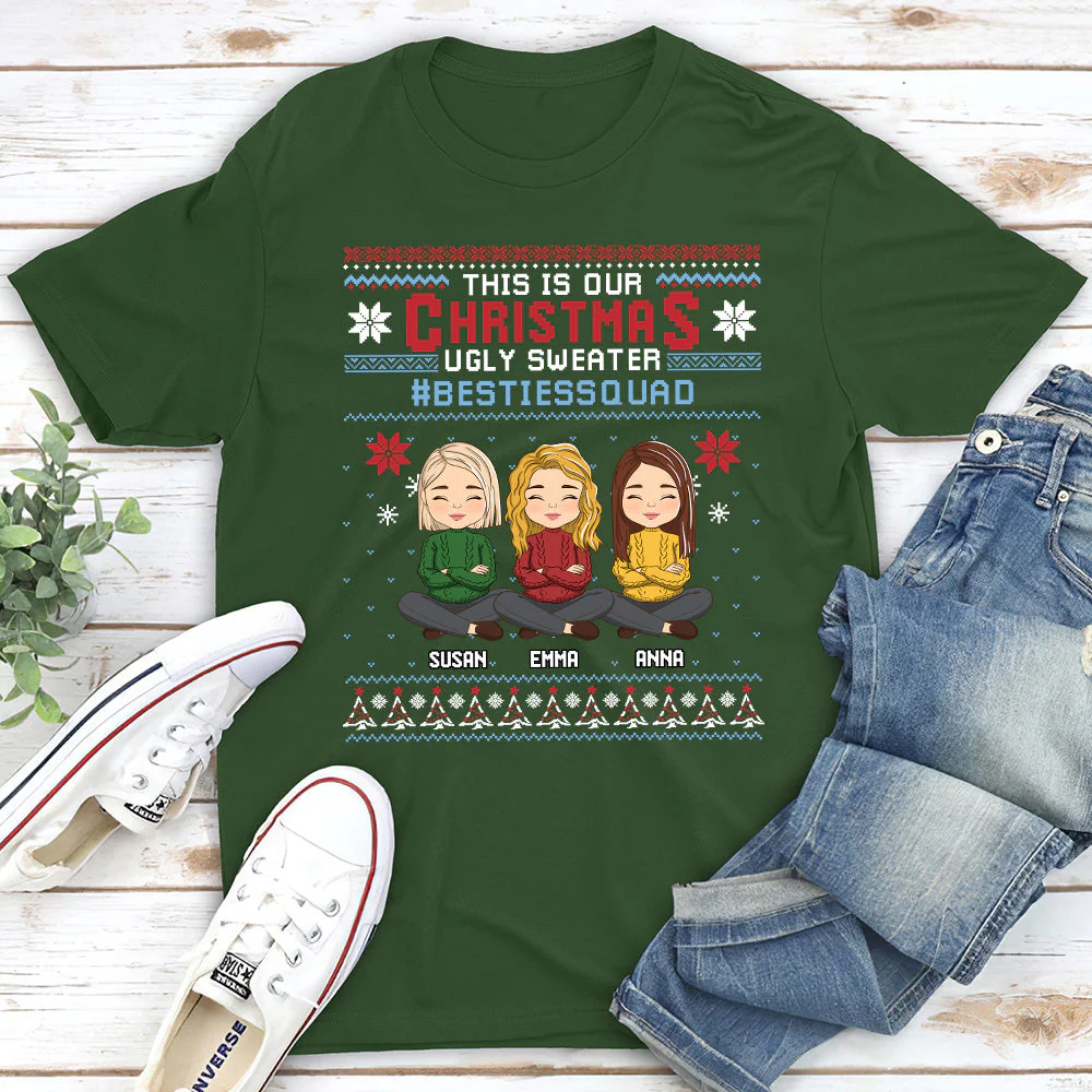Ugly Sweater - Personalized Custom Unisex T-shirt - Image 3