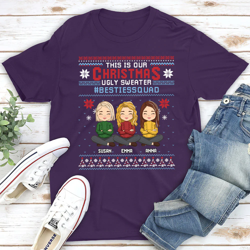 Ugly Sweater - Personalized Custom Unisex T-shirt - Image 4