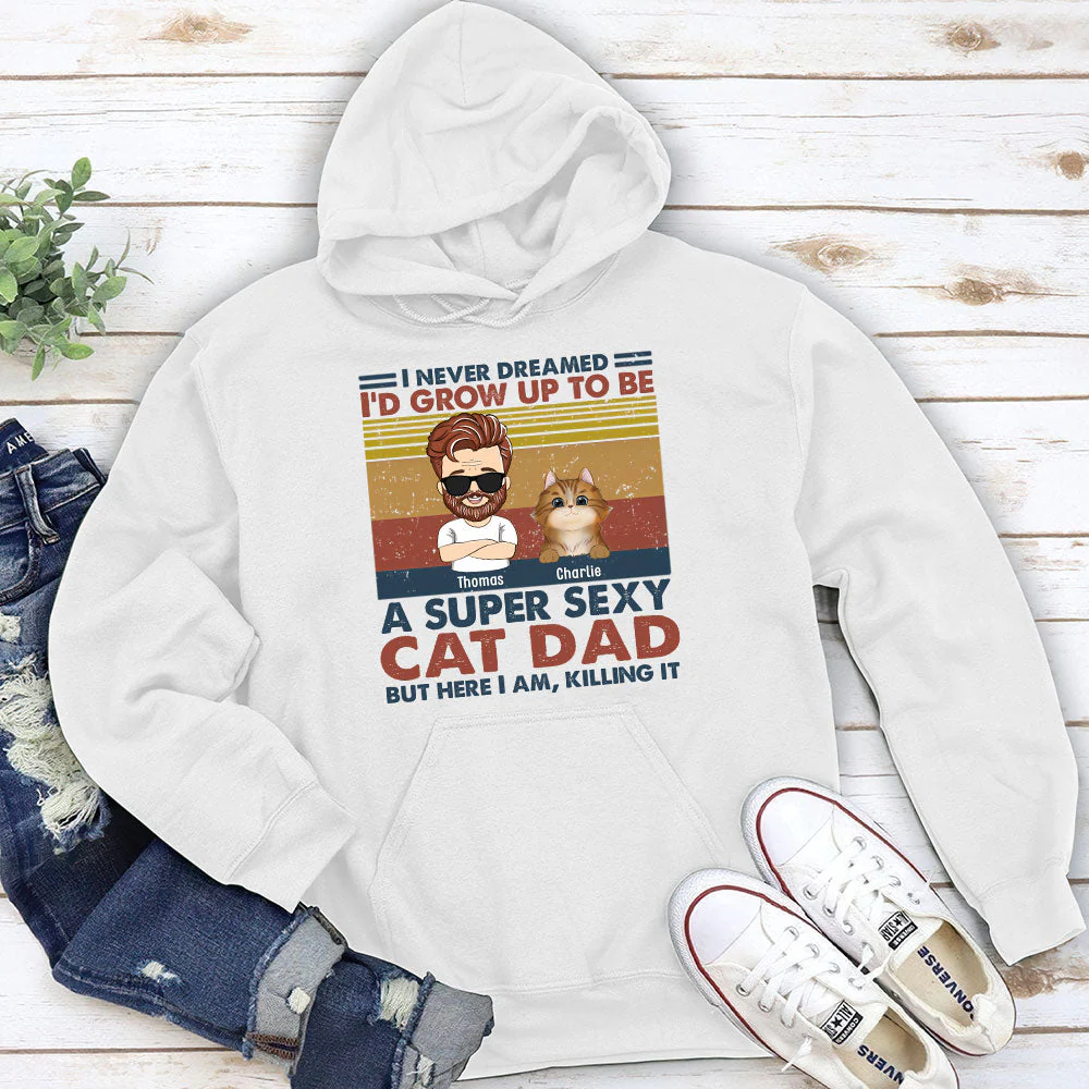 Ultimate Cat Dad - Personalized Custom Hoodie - Image 2