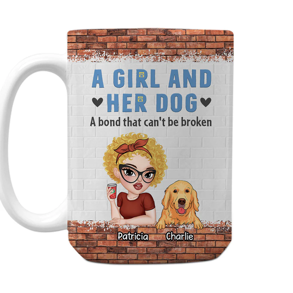 Unbreakable Bond Of A Girl And Her Dog - Personalized Custom Coffee Mug - Image 7