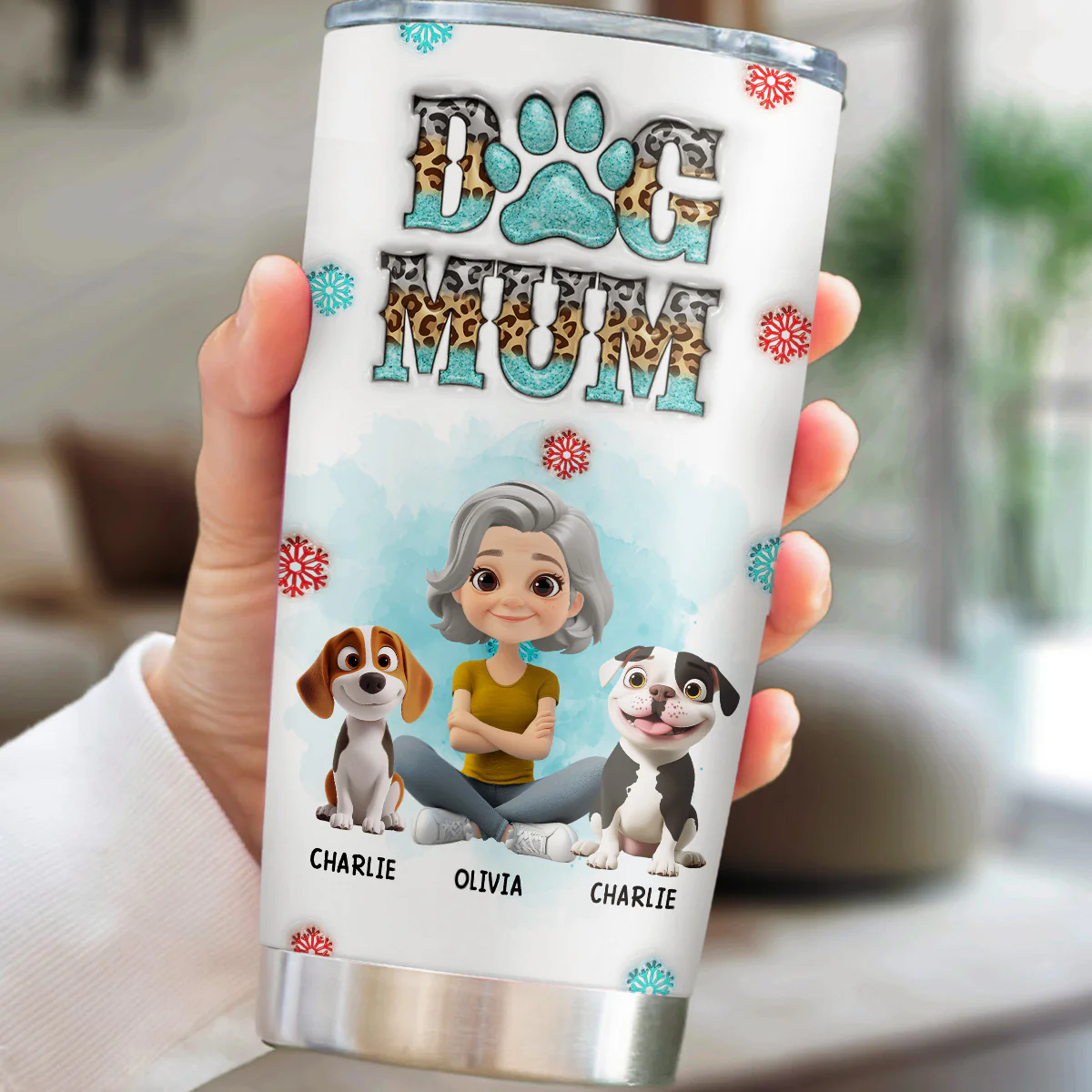 Under The Winter Sky - Personalized Custom 3D Effect Tumbler - Image 4