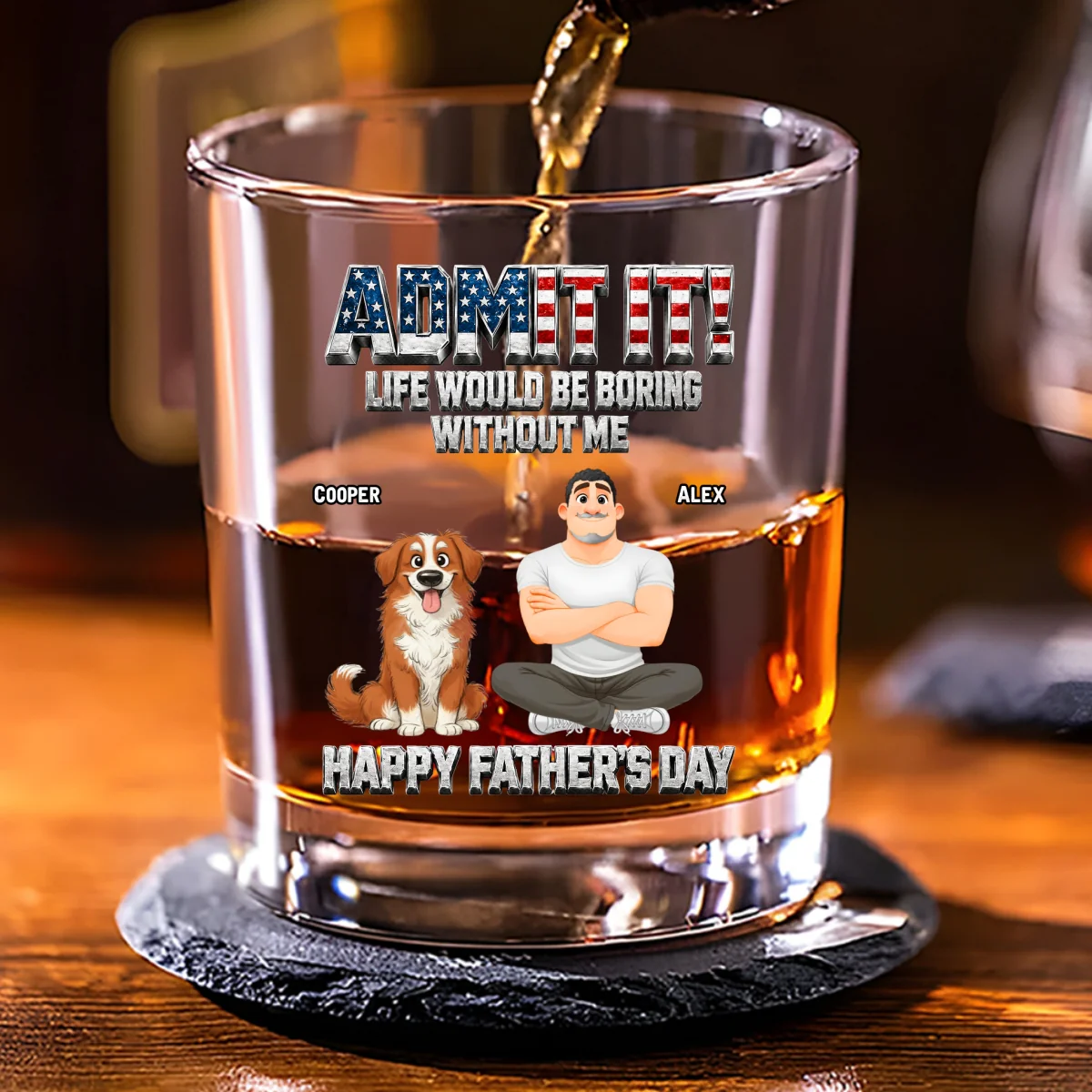 Unforgettable Dog - Personalized Custom Whiskey Glass - Image 7